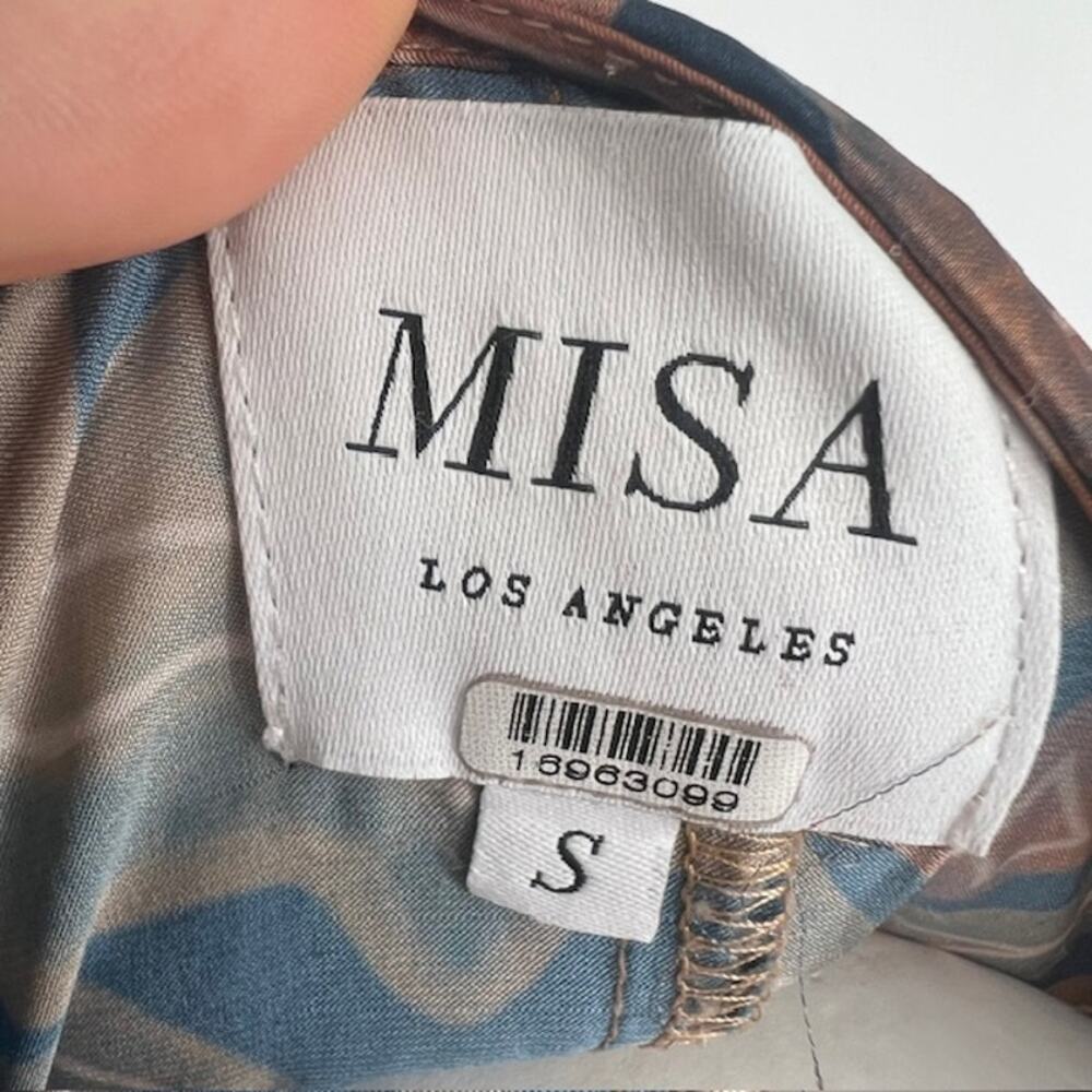 Misa Los Angeles Boho Patchwork Wrap Midi Dress S… - image 7